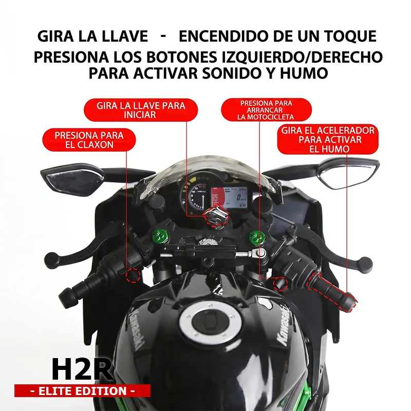 Kawasaki H2R Elite Humo 1-9 Mandos