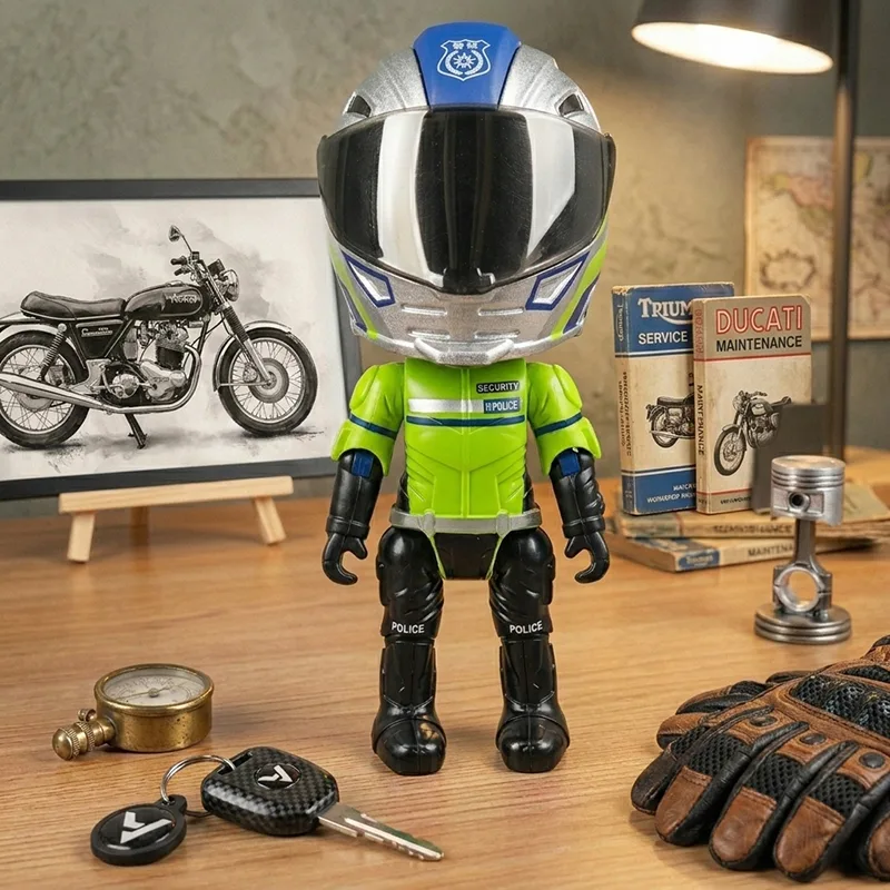 Moto Rider Verde a escala: imagen 1