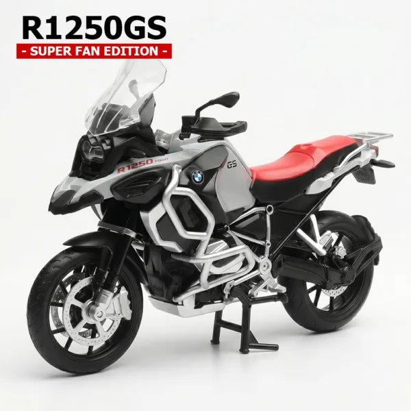Moto BMW R1250GS 1-12 Scale Grey Red