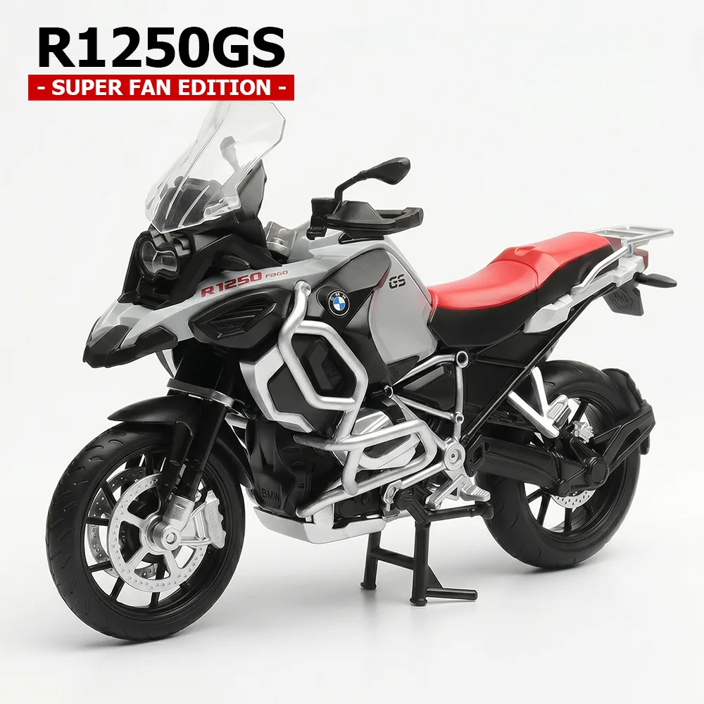 Moto BMW R1250GS 1-12 Scale Grey Red