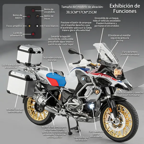 Moto Escala BMW R1250 Premium 1a6 Funciones