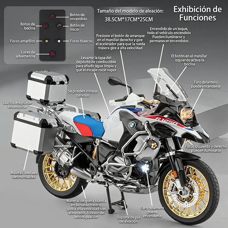 Moto Escala BMW R1250 Premium 1a6 Funciones