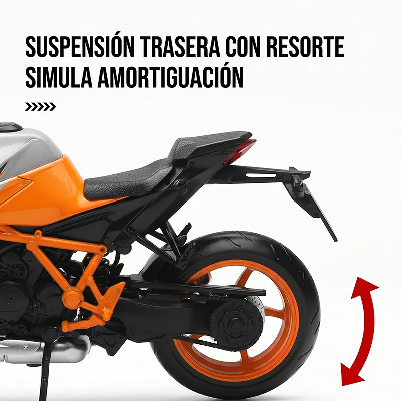 Moto KTM 1290 Super Duke R Escala 1-12 Amortiguacion