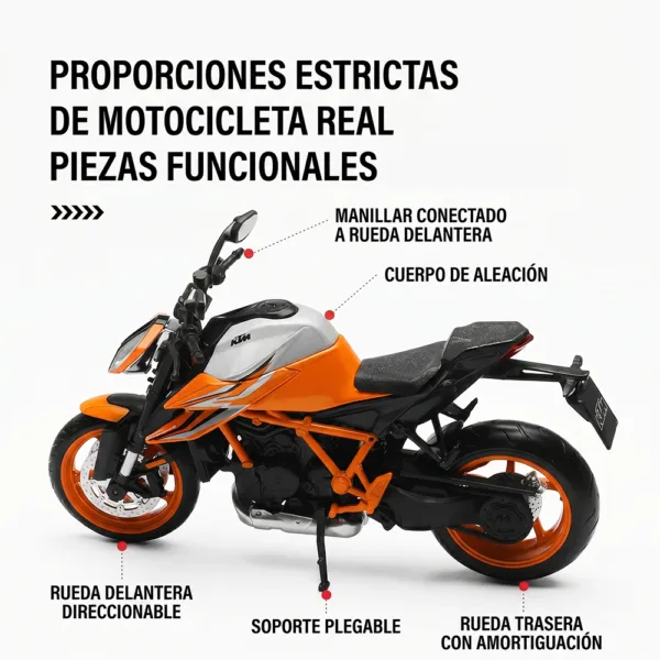 Moto KTM 1290 Super Duke R Escala 1-12 Detalles