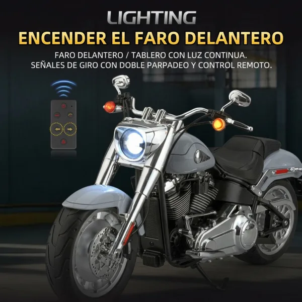 Miniatura Harley Davidson Fat Boy Premium escala 1_6 Luces
