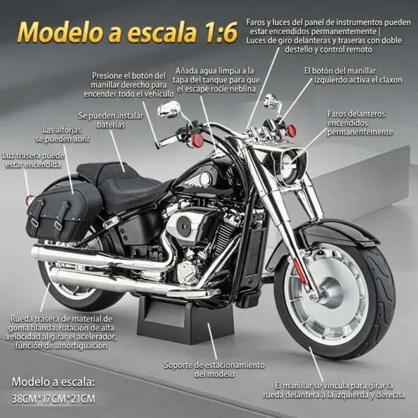 Miniature Harley Davidson Fat Boy Premium scale 1_6 Specs