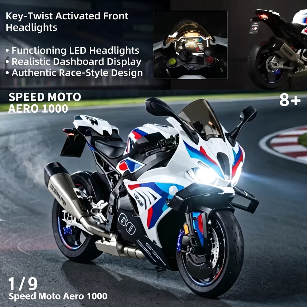 Scale Morcycle BMW M1000RR Aero White (Eng1)
