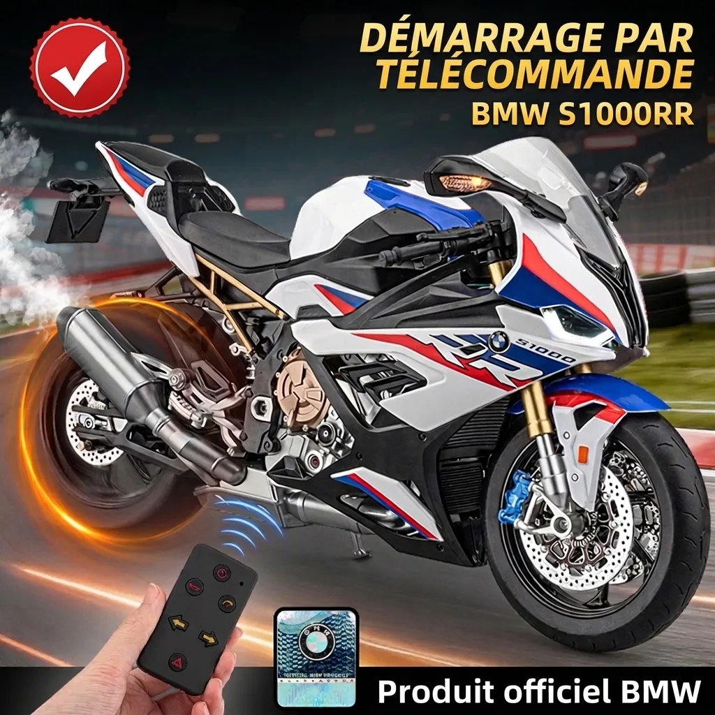 Moto miniature 1:6 BMW S1000RR, produit officiel BMW, démarrage par télécommande