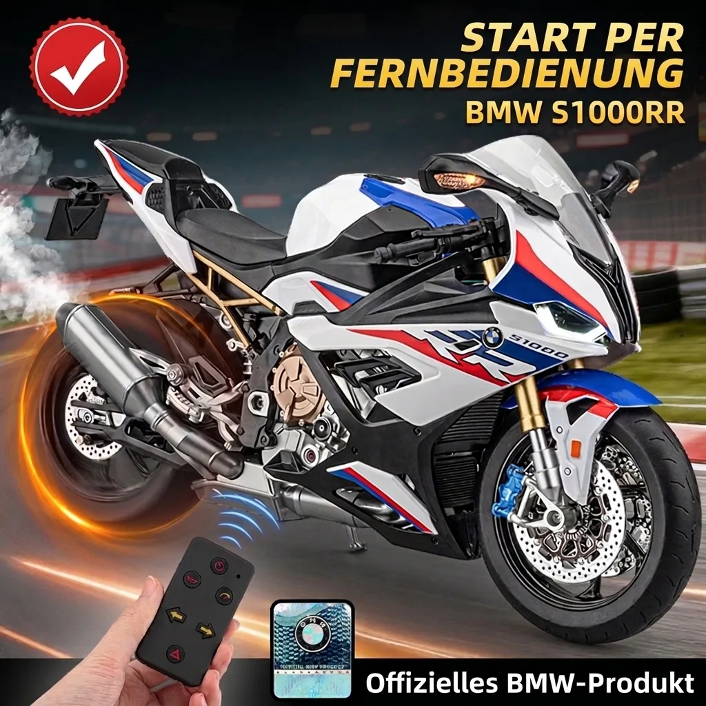 Motorradmodell BMW S1000RR 1:6, offizielles BMW-Produkt, Start per Fernbedienung