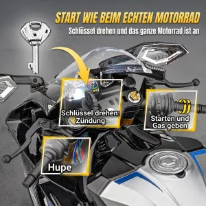 Modellmotorrad Yamaha R1 im Maßstab 1:6: Schlüsselstart wie beim echten Motorrad